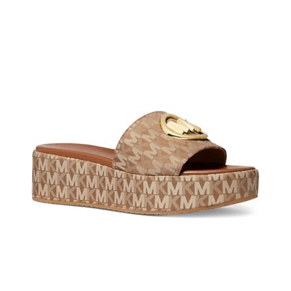 Michael Kors Sadler Monogram Platform Sandals